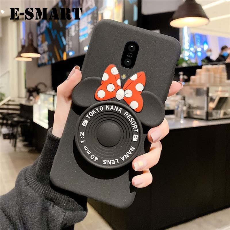 For Sharp Aquos Zero 2 Aquos R9 Pro Case Makeup Mirror Soft Cute Cartoon Camera Stand Holder Silicon