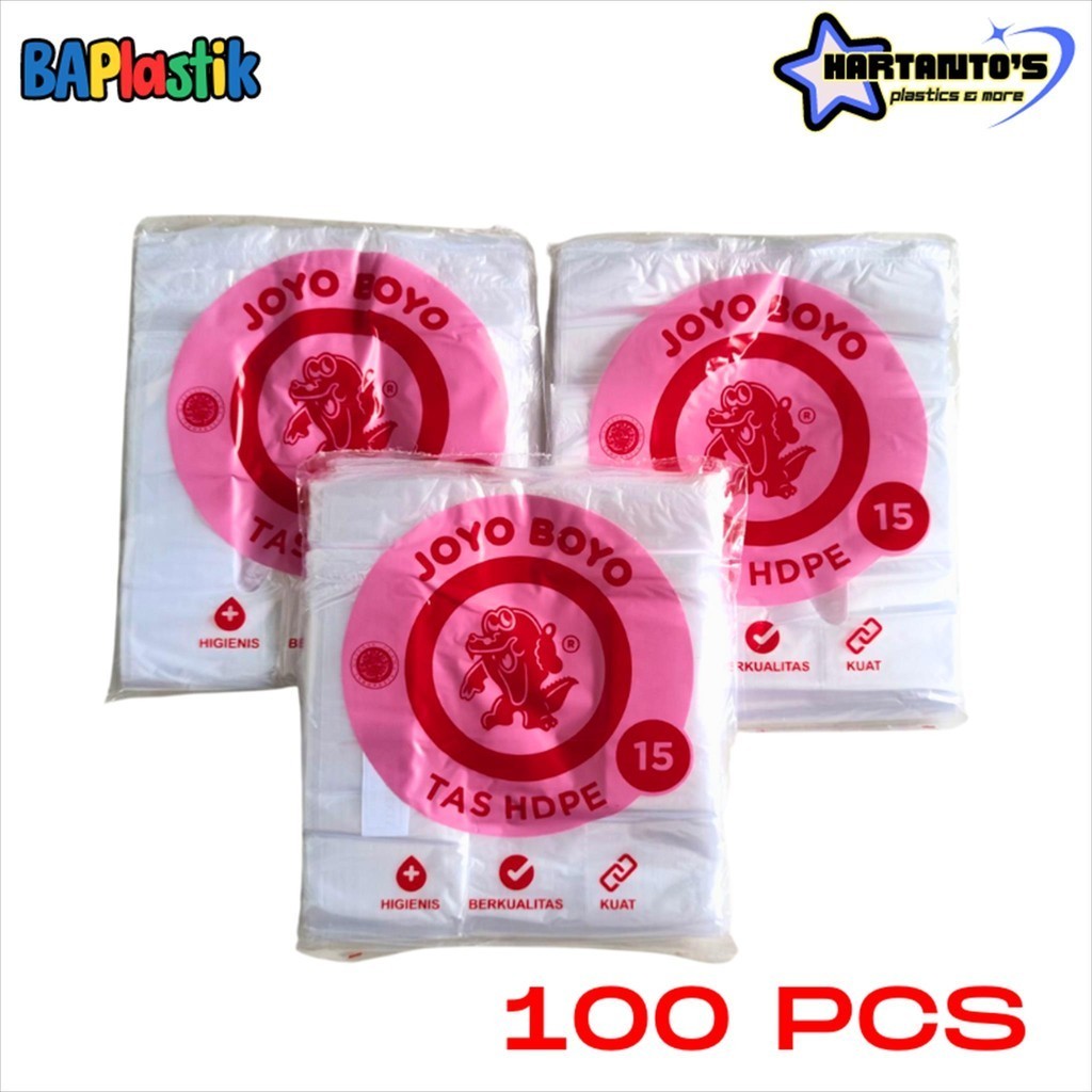 Plastik Kresek 15x30 Transparant BOYO PINK Kantong Kresek Bening