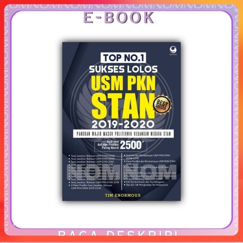 

BELI 3 BONUS 1 TOP NO. 1 SUKSES LOLOS USM PKN STAN 2019-2020