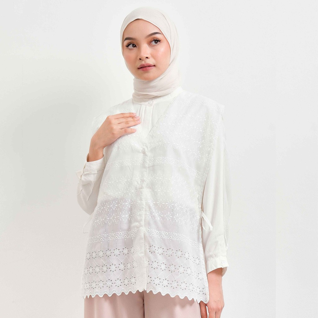 GIYOMI ID - Nami Vest / Vest Wanita / Vest Bahan Katun Bordir / Baju Atasan Wanita