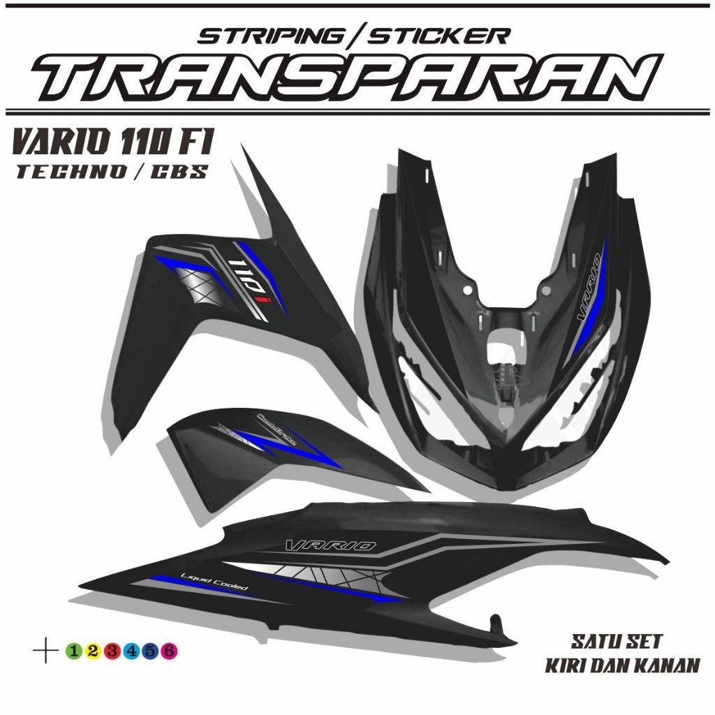 STIKER VARIO OLD 110 TECHNO / STRIPING VARIO 110 TECHNO /VARIO 110 CBS STIKER TRANAPARAN TERLARIS