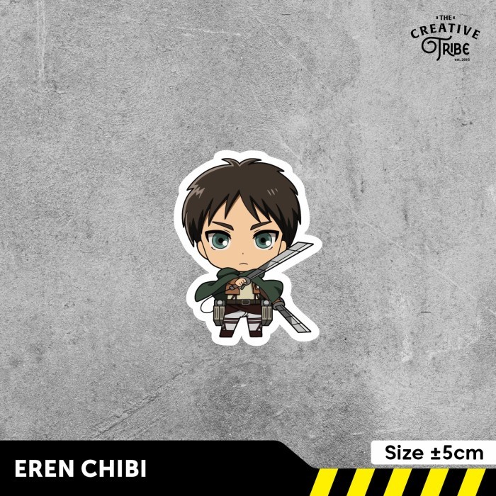 

Attack on Titan - Sticker Vinyl Die Cut - Stiker Laptop Eren Levi - Mikasa CHIBI, St Die Cut