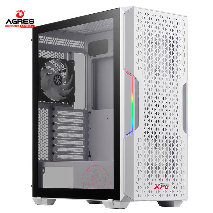 ADATA XPG PC CASE ATX STARKER AIR WHITE (1X 120MM XPG VENTO ARGB 120 + 1X 120MM XPG VENTO 120)