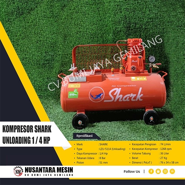 MESIN KOMPRESOR ANGIN SHARK 1/4HP