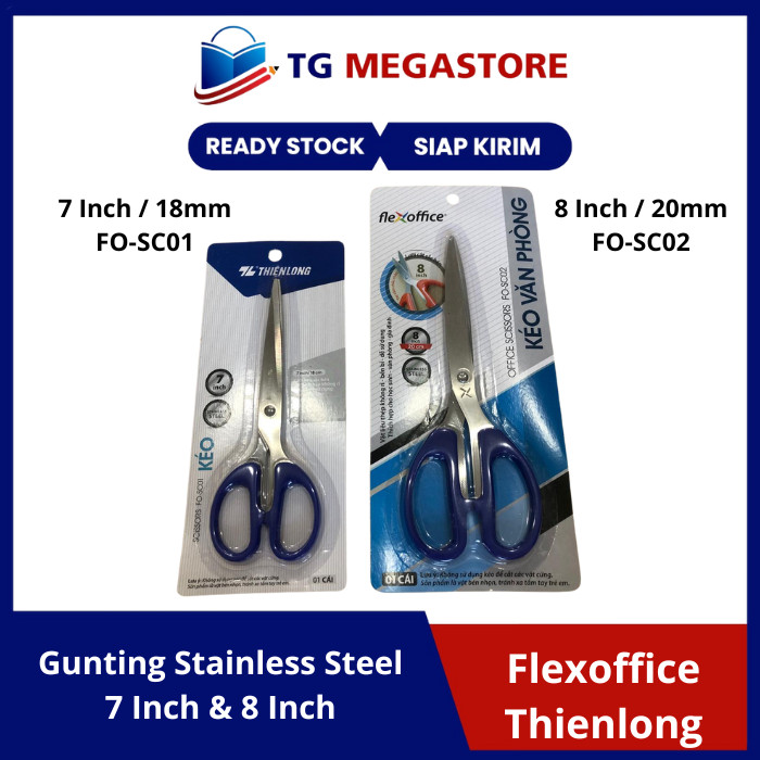 

Gunting Stainless Steel Flexoffice 7 Inch / 8 Inch - FO-SC