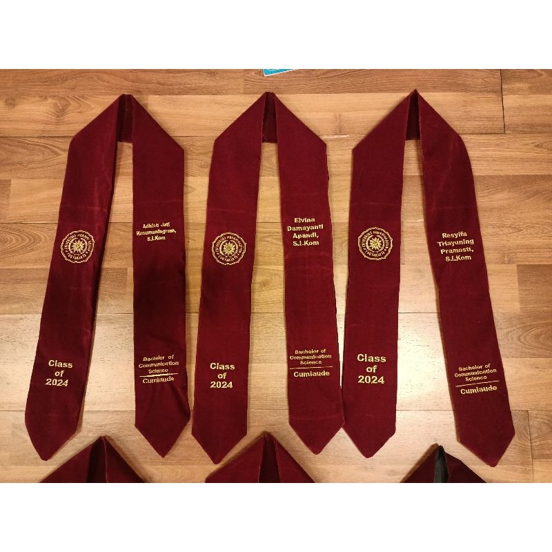 (TEBUS MURAH 1-2hr) SELEMPANG WISUDA BLUDRU PREMIUM 2 LAPIS BANDUNG BALTOS, KETUA OSIS , MISS UNIVER