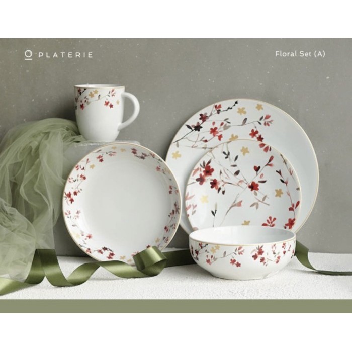 

[Best]PROMO HAMPERS PIRING KERAMIK BOX SET BY PLATERIE READY STOCK - FLORAL