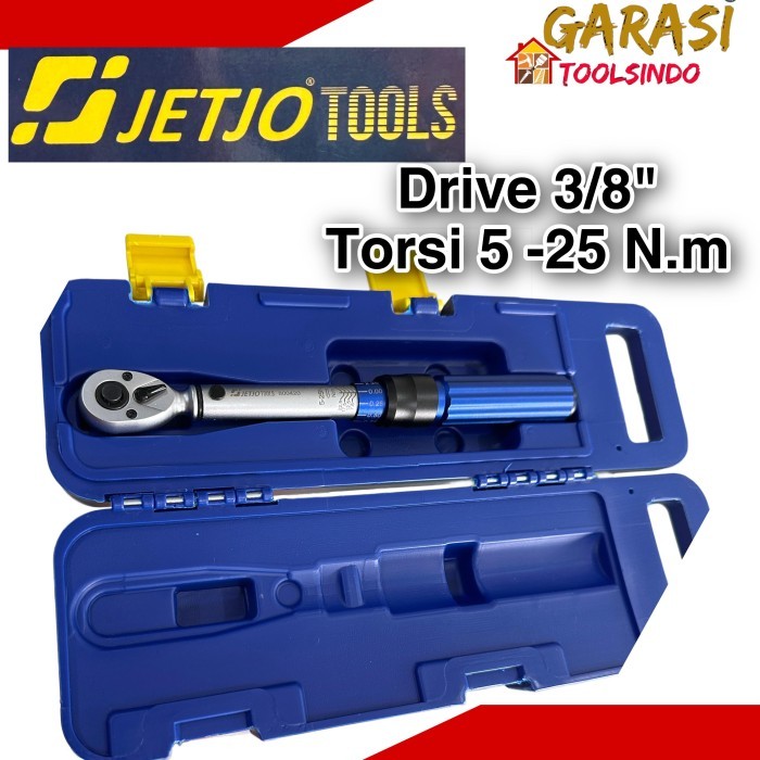 JETJO TOOLS Kunci torsi 5 - 25 nm 3/8" kunci momen torque wrench kunci sok gagang sock torsi