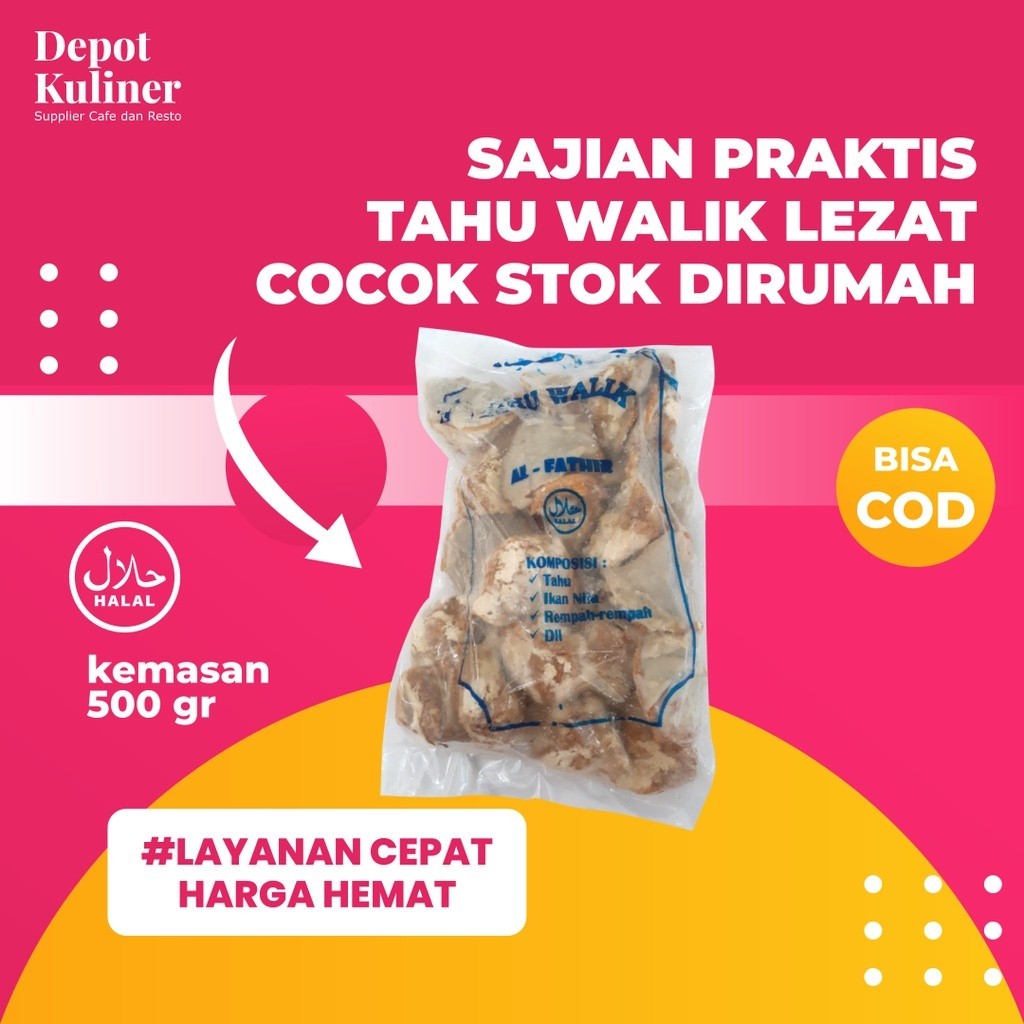 

Al Permata Tahu Walik Al Fathir 500gr Tahu Balik Lezat Frozen