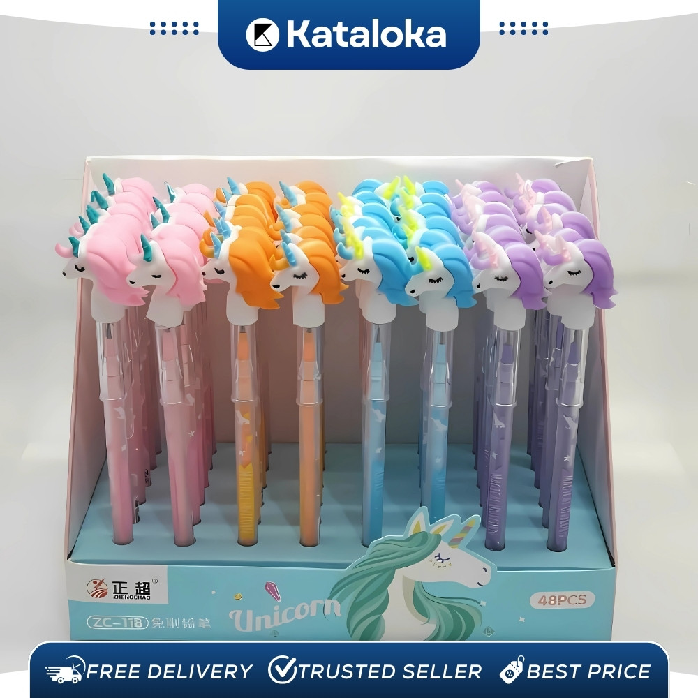 

HJK GROSIR!!! (48pcs) Pensil Lantu Susun/Pensil Susun Karakter/Pensil Cabut/LANTU 1 Box Besar