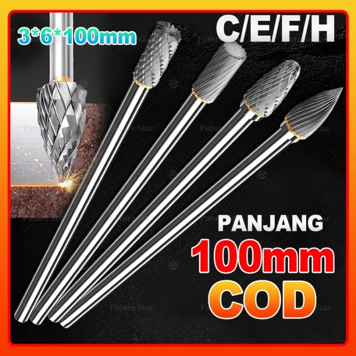 Mata Bor Tuner Cunner Panjang 100mm 10cm Porting Isi Lengkap Mini Grinder Set Long Cuner Porter Tung