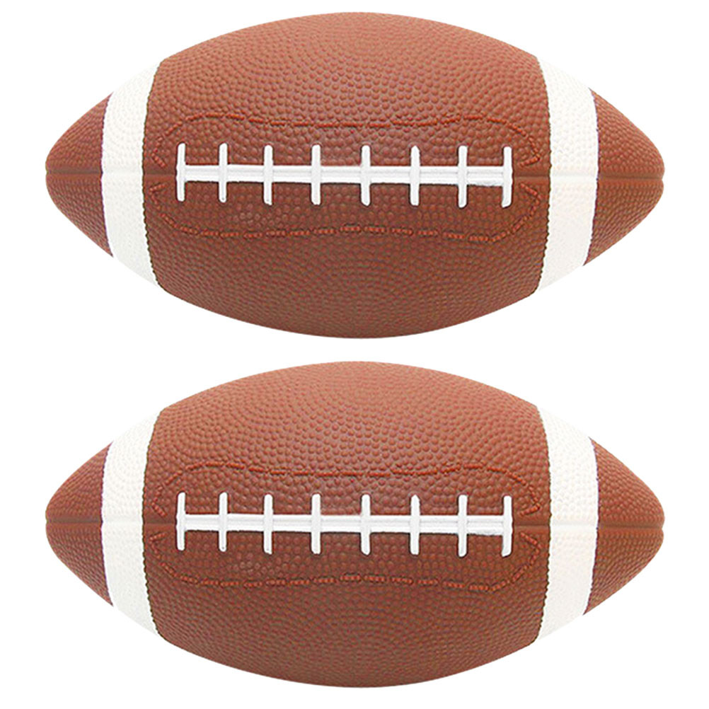 2 Pcs Kids Rugby Toy 17cm Mini Football Sports Training Balls Portable Professional Outdoor Rugby Ga