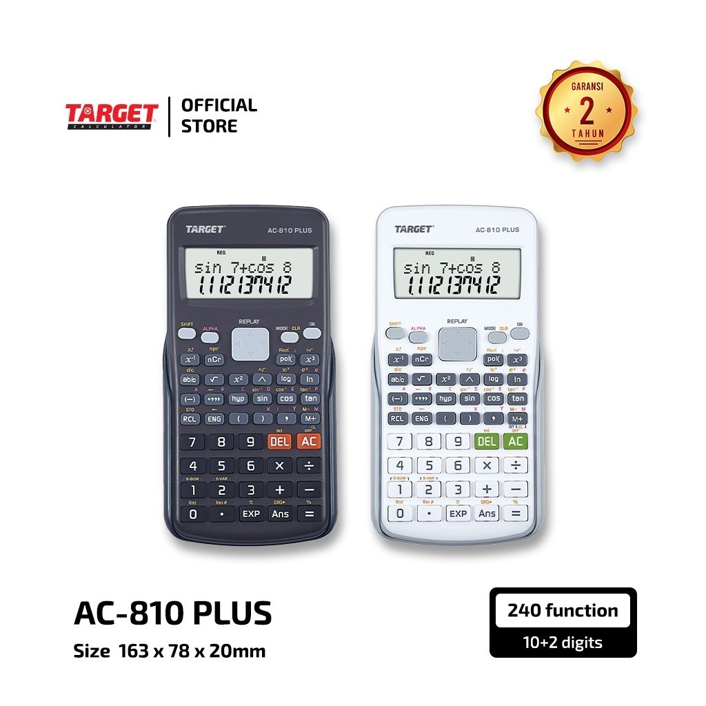 

mall inline badgeTarget AC-810 PLUS - Scientific Calculator - 240 Fungsi