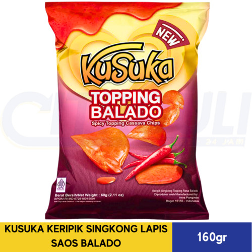 

KUSUKA KERIPIK SINGKONG LAPIS SAOS BALADO 160gr