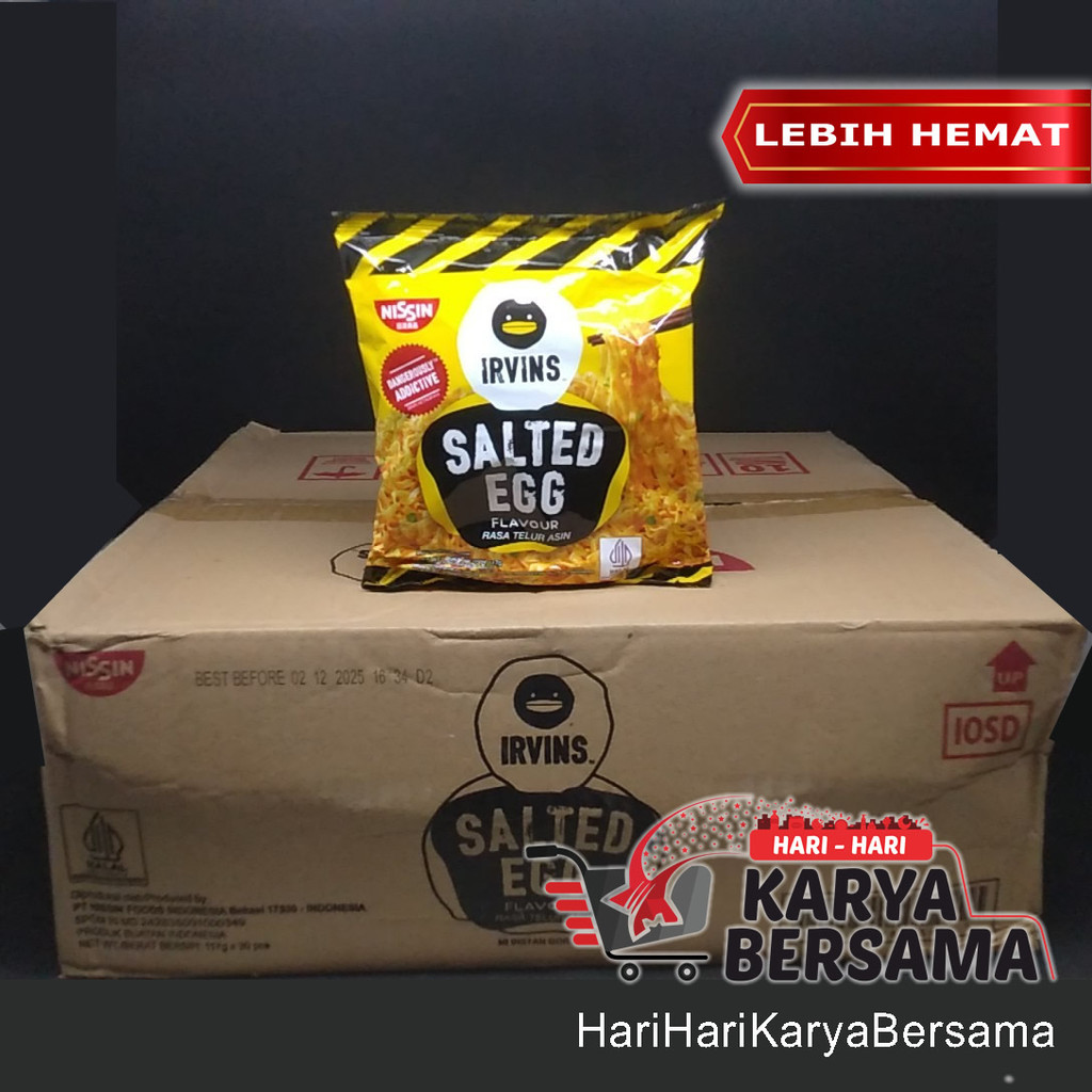 

MIE INSTAN GORENG NISSIN IRVINS SALTED EGG FLAVOUR PER-KARTON ISI 30'S X 117GR