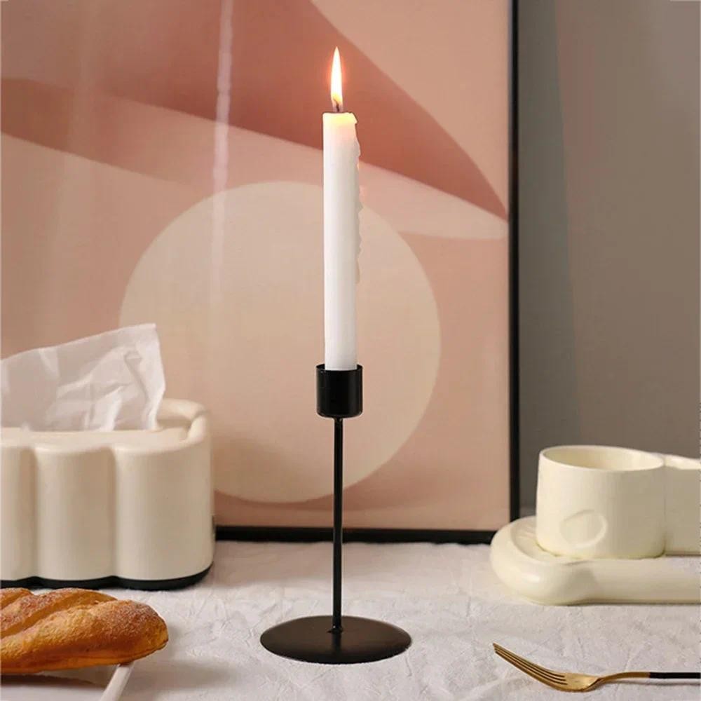 

1pc European Style Metal Candle Holders Candlestick Fashion Wedding Table Candle Stand Exquisite Candlestick Christmas Tabl