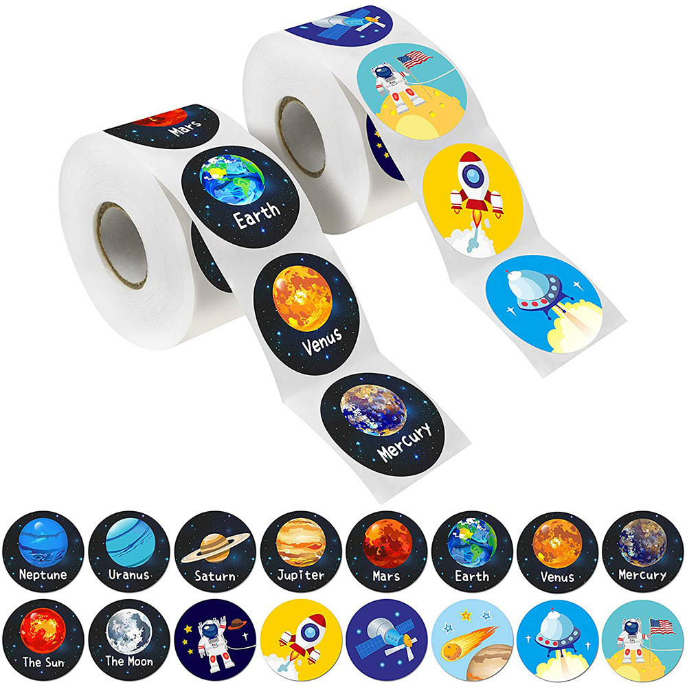 

100-500PCS Children toys Space Planet Stickers school teacher Reward student stickers Scrapbooking stationery Decor