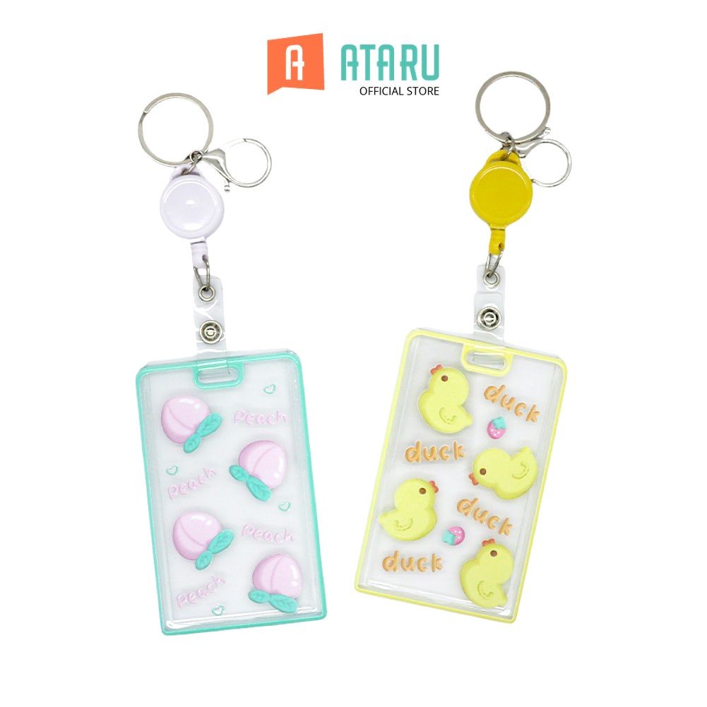 

Ataru Id Card Holder Dengan Cute Pattern Transparan Random Tempat Kartu Lanyard Name Tag Holder Id Card Holder Lucu