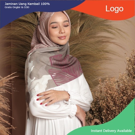 OFFICIAL NVL QISTY IN KHAKI | THE NOVELLA SCARF (Superfine Voal Hijab Premium) BEST SELLER