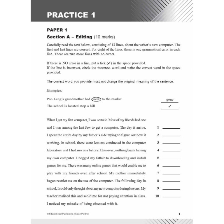 

English Examination Practice G3 Express New Edition - Secondary 1