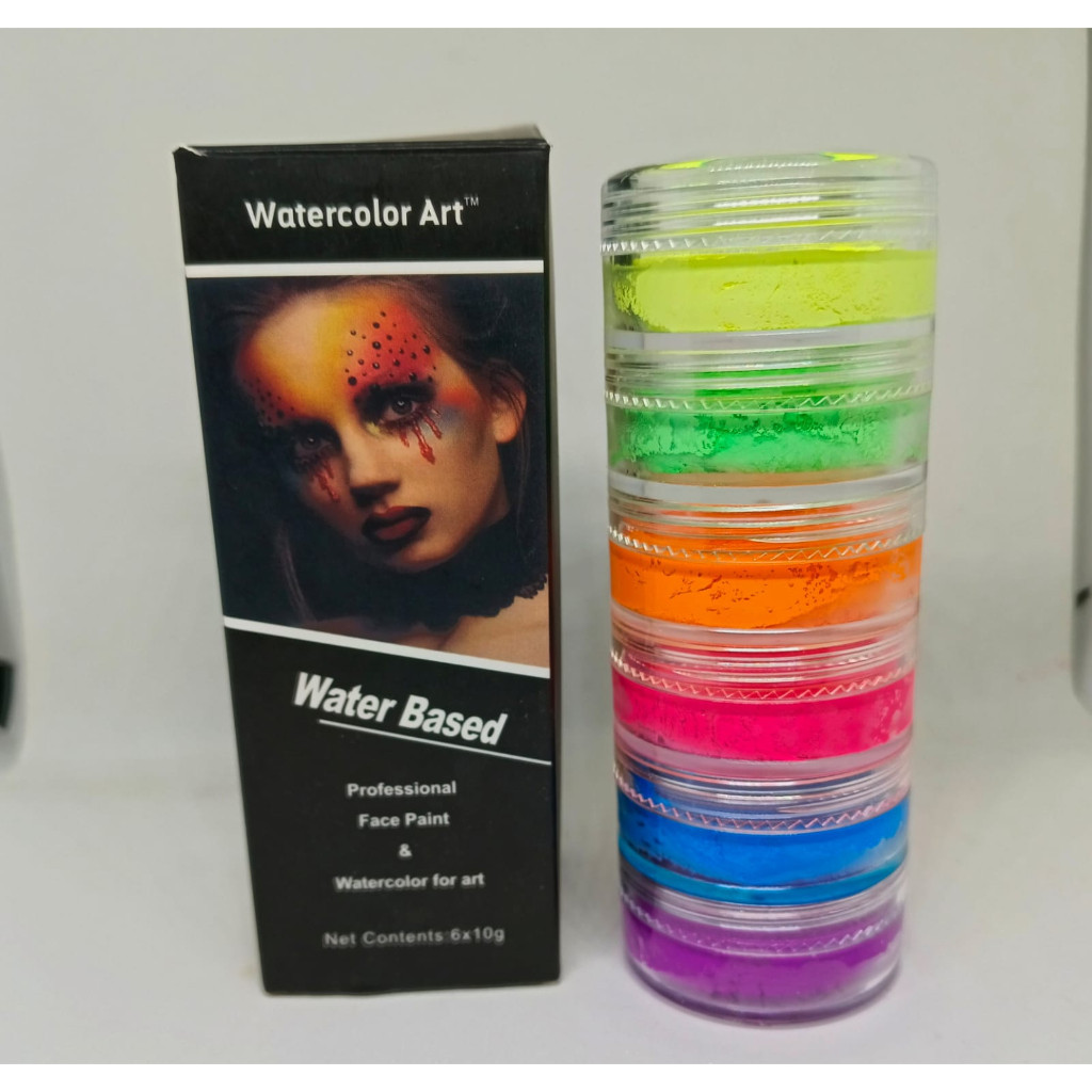 

[PROMO DISKON 50%] 6 Colors Professional Face Paint & Watercolor For Art Fluorescent [PALING MURAH BISA COD]