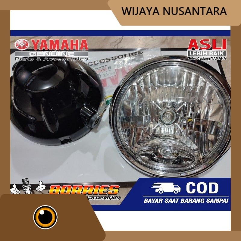 REFLEKTOR DAN BATOK LAMPU DEPAN BULAT RX KING SET ORIGINAL