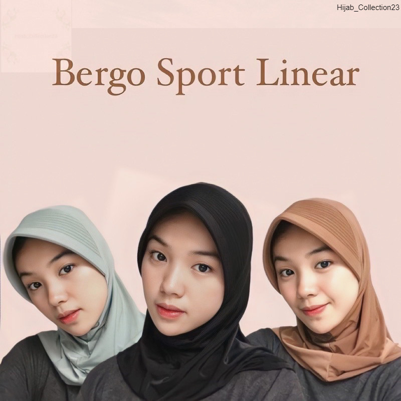 Hijab Sport Spandek Linear | jilbab Olahraga Volly | Kerudung Instan Polos | Hijab Sporty