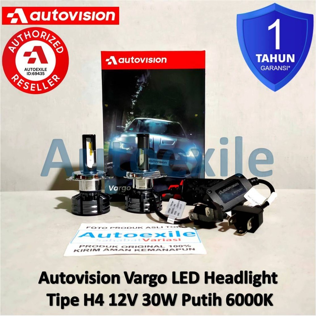 Autovision Vargo LED Headlight H4 12V Putih 6000K Original Garansi Lampu Depan Mobil APV Avanza Agya