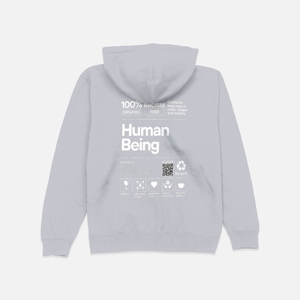 ZIPPER HOODIE. HUMAN BEING