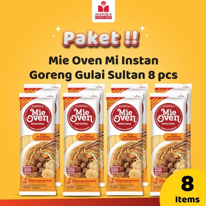 

Mie Oven Mi Instan Goreng Gulai Sultan 8 pcs - DT