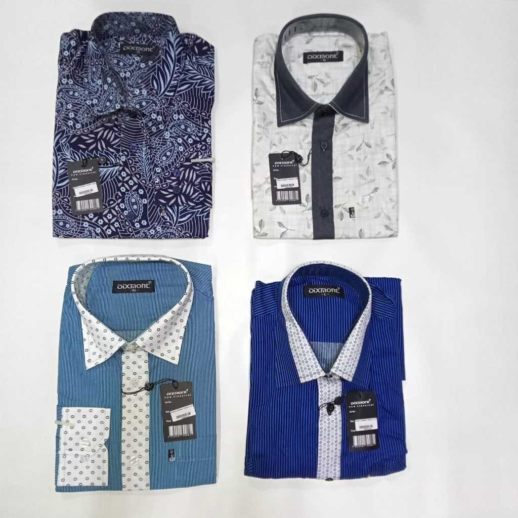 Kemeja Dixmont Corak Lengan Pendek dan Lengan Panjang Harga Murah