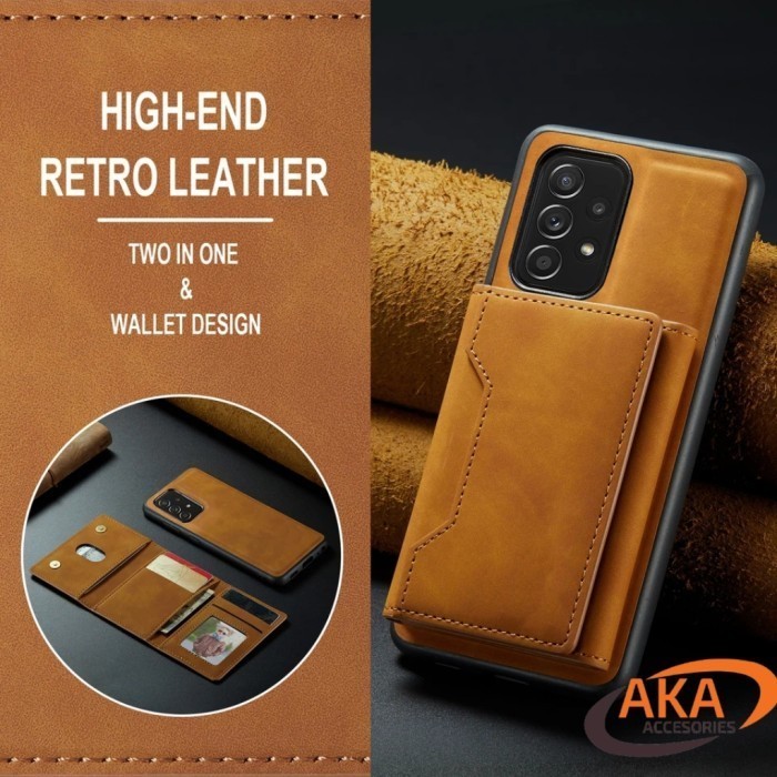 SAMSUNG A32 4G 5G | A52 | A52s | A72 | J7 PRO LUXURY CASE 2 IN 1 DOMPET KULIT MAGNET CARD SLOT CASIN