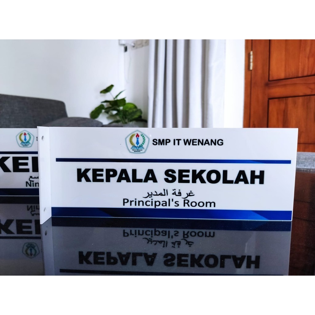 

Papan Nama Ruang Akrilik | Papan Ruang Model T Persegi Panjang | Akrilik 2 Sisi