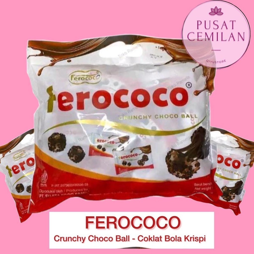 

FEROCOCO Bag - Cokelat Krispi Murah - Crunchy Choco Ball - Coklat Kinderjoy