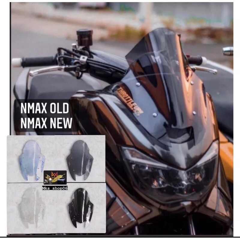 Windshield Nmax lama vector new /Visor Nmax TDR /Winsil Nmax model TDR Clear Smoke-Bening