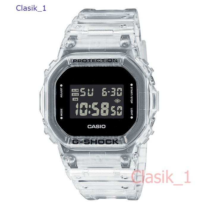 Original 100% Casio G-SHOCK DW-5600SKE-7DR - Jam Pria - Transparan  Garansi Resmi 2 tahun