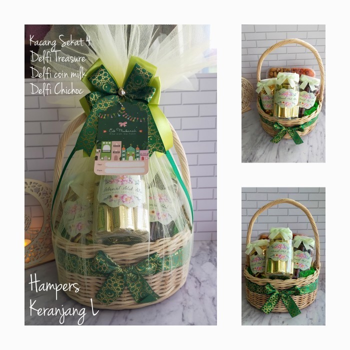 

Parsel ramadhan / hampers Lebaran/ hampers Coklat Leba Keranjang Rotan SLK