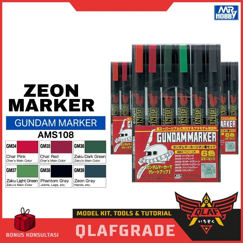 GUNDAM MARKER - ZEON MARKER SET
