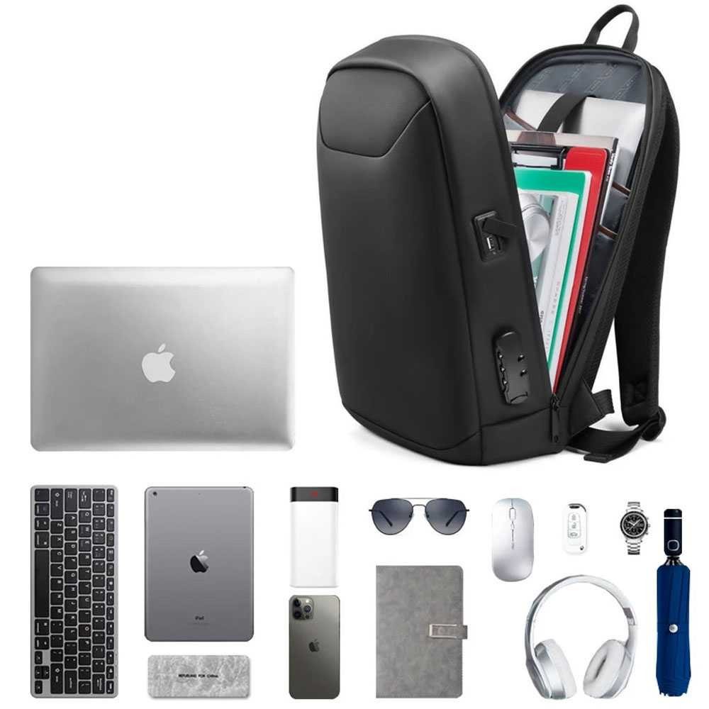 Tas Ransel Laptop Anti Maling USB Charging Anti Theft  - BANGE