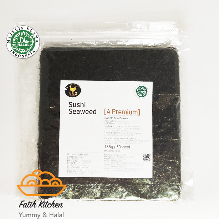 

Manjun Seaweed Sushi Nori 50 Lembar Halal - Economy Medium - Grade B Medium