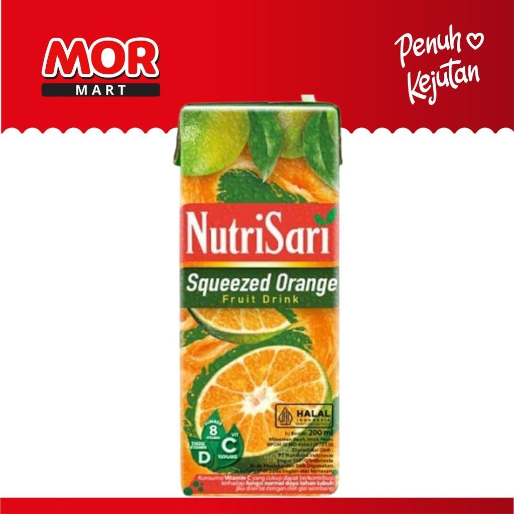 

NUTRISARI Rasa Squeezed Orange Minuman Kemasan Siap Minum 200ml