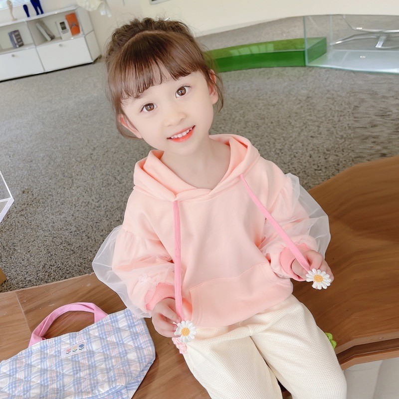 Bellini -  jaket/jemper anak perempuan motif lengan balon tile - 592