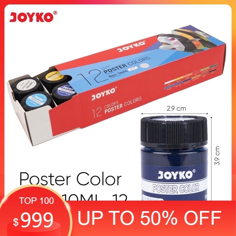 

CAT POSTER/POSTER COLOR JOYKO 12 WARNA POC-10ML-12W terlaris