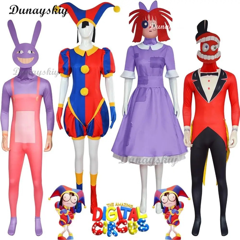 PREORDER Pomni Cosplay Cartoon Costume Amazing Digital/Circus Cosplay Ragatha Jax Caine Cosplay Thea