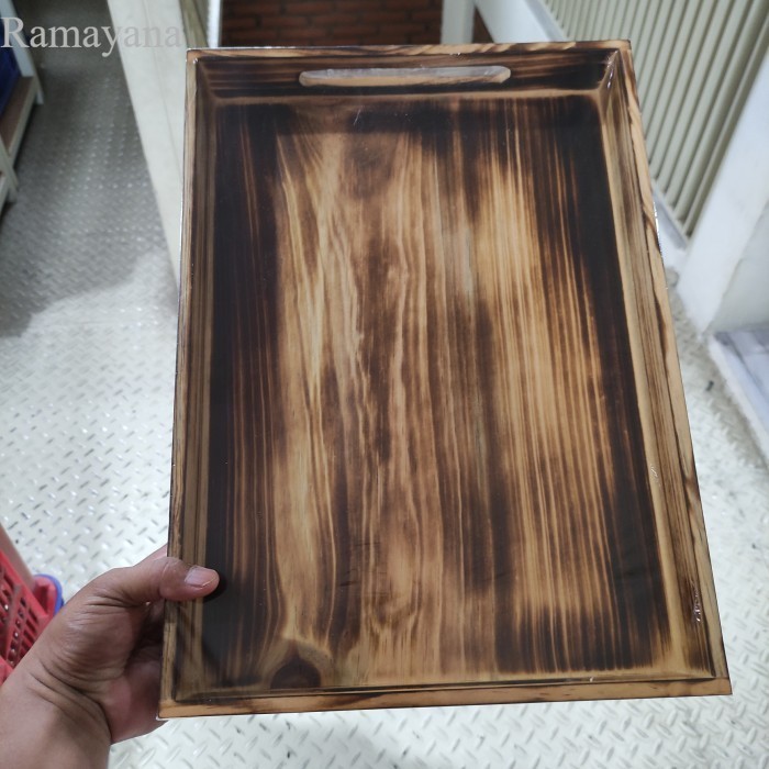 

Nampan Kayu / Baki Kayu / Tray Kayu Pinus 40 x 30 x 5 MOTIF BAKARAN - 40x30x5 Bakaran Murah