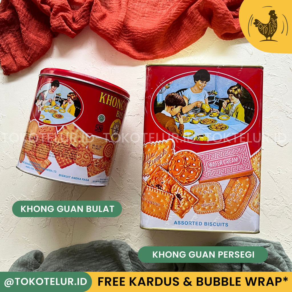 

MONDE Biskuit - KHONG GUAN | Assorted Biskuit Wafer Kaleng Merah ORI