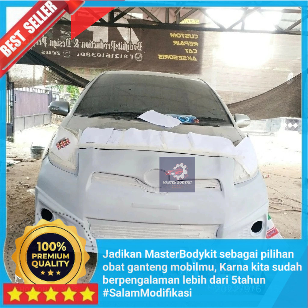 Bodykit Depan YARIS 2009 2010 2011 2012 2013 Adaptasi TRD Grade A Product Kuat-Tebal-Lentur Original
