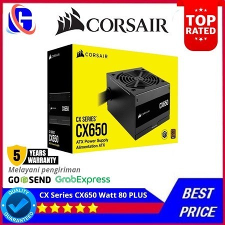 CORSAIR CX Series CX650 650 Watt 80 PLUS Bronze ATX Power Supply DiM