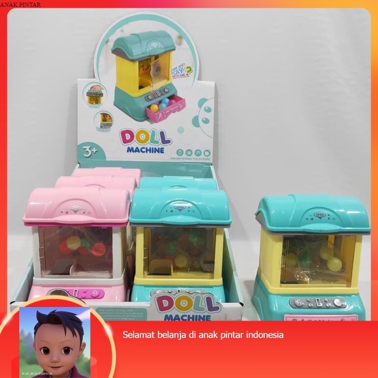 (COD) MAINAN ANAK MESIN CAPIT MANUAL MINI DOLL MACHINE MAINAN BONEKA CAPIT MINI