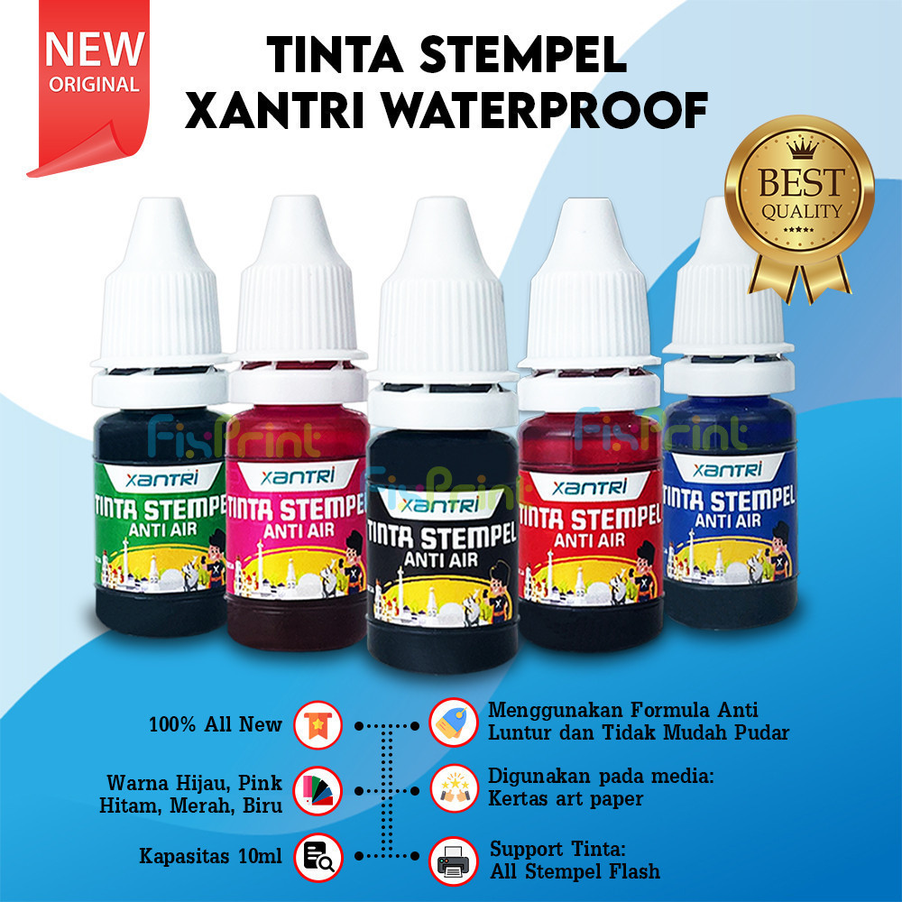 

Tinta Stempel Anti Air Permanen Hitam Biru Hijau Merah Muda